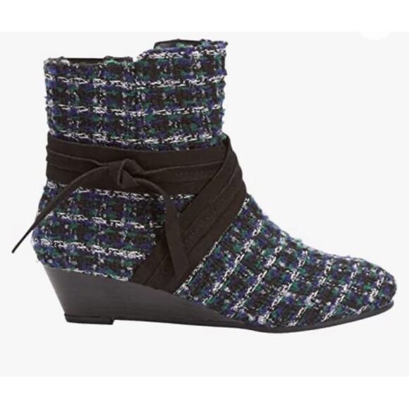 NWOT Comfortview The Kimora Tweed Bootie By Comfort View size 10.5 - Picture 2 of 12